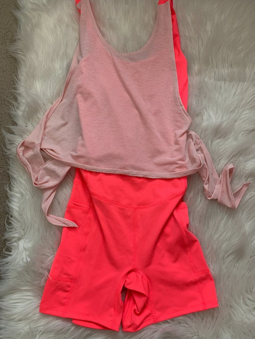 FREE PEOPLE MOVEMENT Front Runner Runsie in Flamingo Flame Sz SMALL